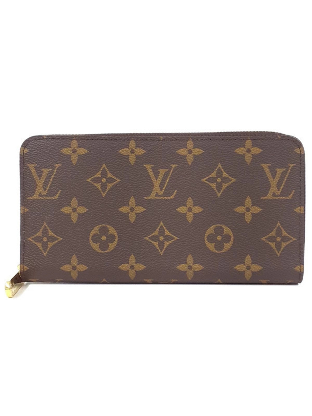 Louis Vuitton Monogram Zippy Wallet Round Zipper Long Canvas Leather Brown